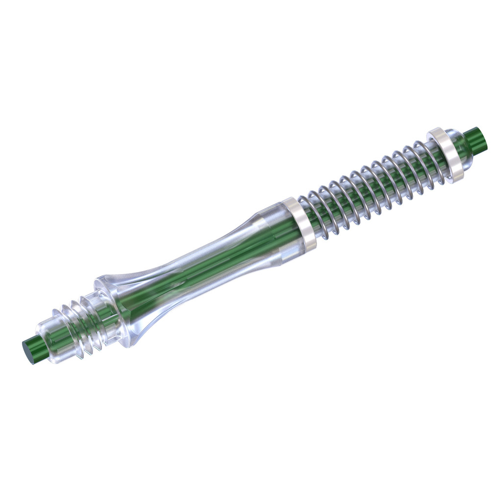 CUESOUL TOERO AK7 Carbon Dart Shafts/Stem,Slim, Built-in Spring Telescopic-Green,ชุด 3 ชิ้น