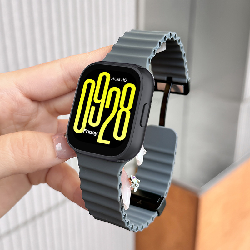 สายซิลิโคนแม่เหล็กมหาสมุทรสําหรับนาฬิกา Huawei Fit 4 4 Pro สายนาฬิกาอัจฉริยะ Huawei Fit 3 2 สายรัดข้อมือ