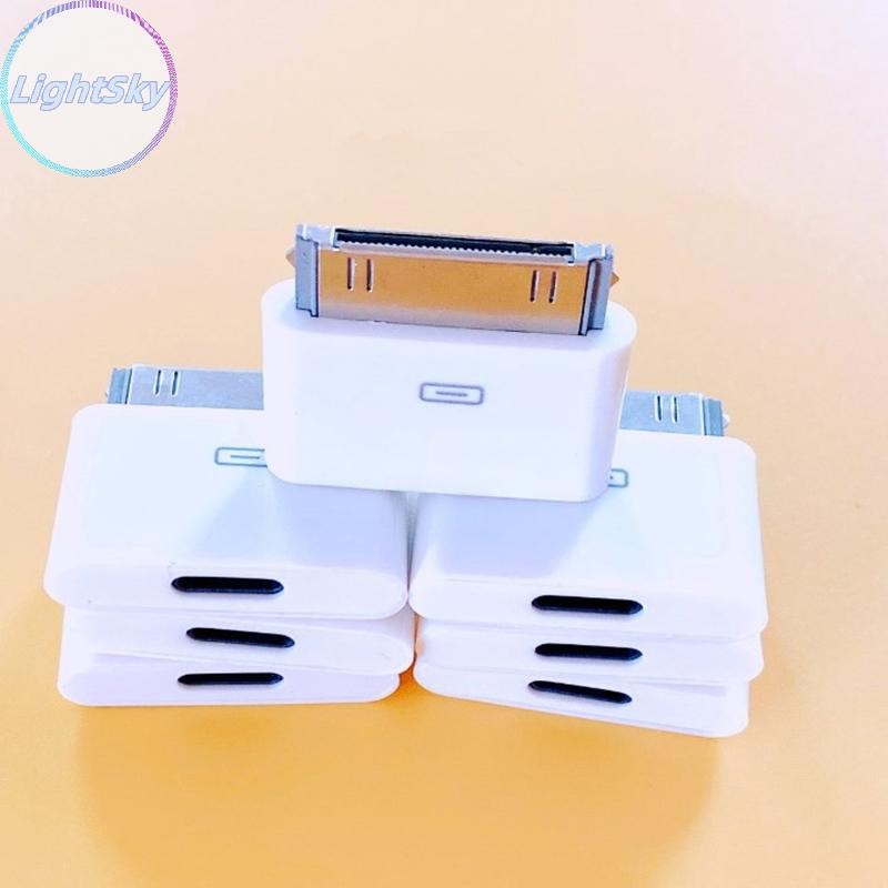 อะแดปเตอร์ LightSky IOS เป็น 30Pin 8Pin ชาย 30 พินตัวแปลงการชาร์จหญิง TH