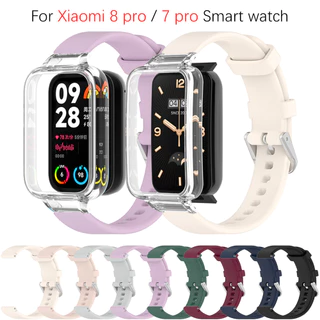 สายซิลิโคนสําหรับ Xiaomi Smart Band 9 Pro / 8 Pro สร้อยข้อมือสําหรับ Xiaomi Band 7 Pro ซิลิโคนอ่อนนุ่มกีฬาสายรัดข้อมือ