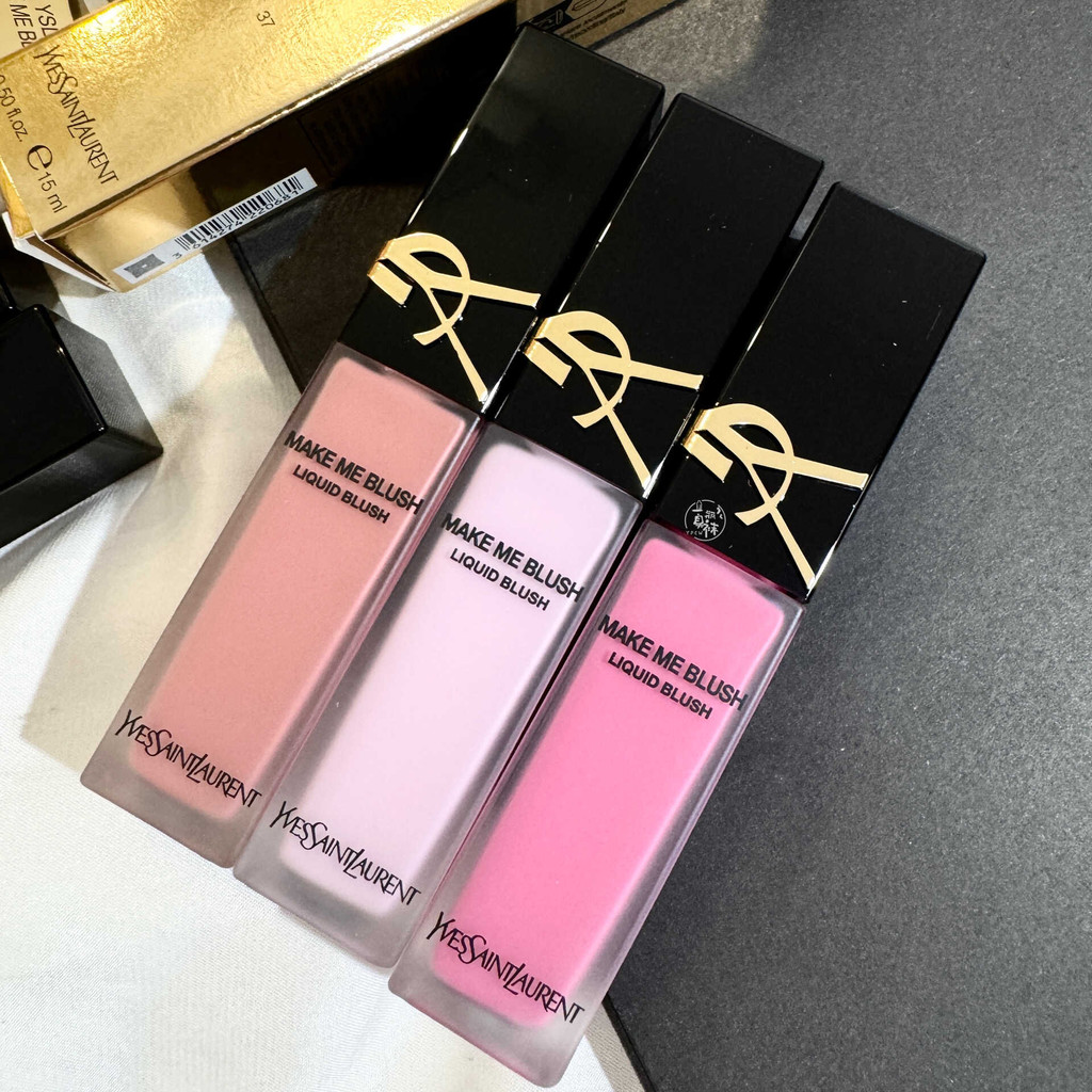 Ysl Saint Laurent บลัชออนเหลวใหม่ 37 สีหดตัว บลัชออนสีม่วง สีขยาย 69 44 66 5ml