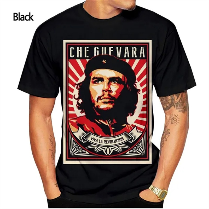 ฤดูร้อนใหม่แฟชั่น Che Guevara Retro 三维 พิมพ์เสื้อยืดผู้ชายผู้หญิงสบายๆ Harajuku Top แขนสั้น Tshirt Tees