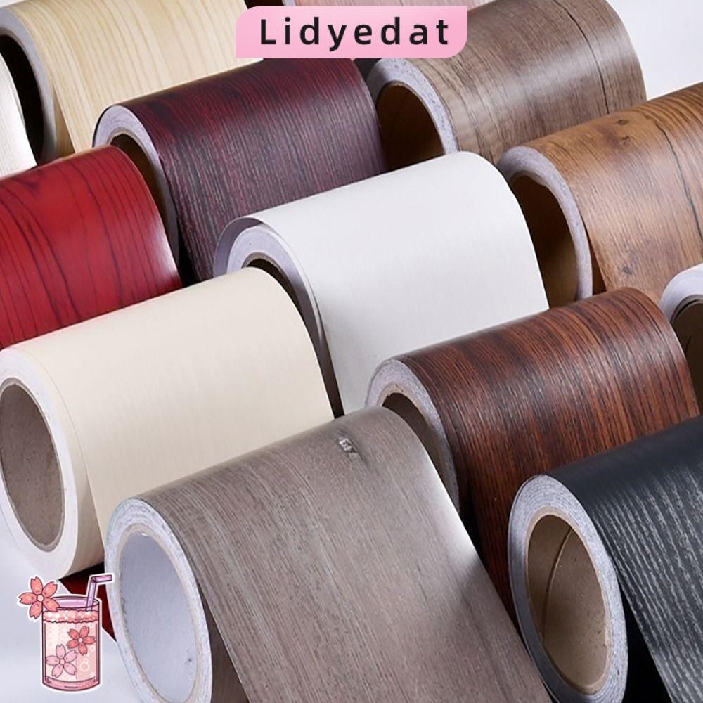 Lidyedat165 10M/ม้วนสติ๊กเกอร์ขอบผนัง,กรอบประตูWindowsillเอวLineวอลล์เปเปอร์,ตกแต่งบ้านลายไม้PVCกันน้ําWaveguide Line