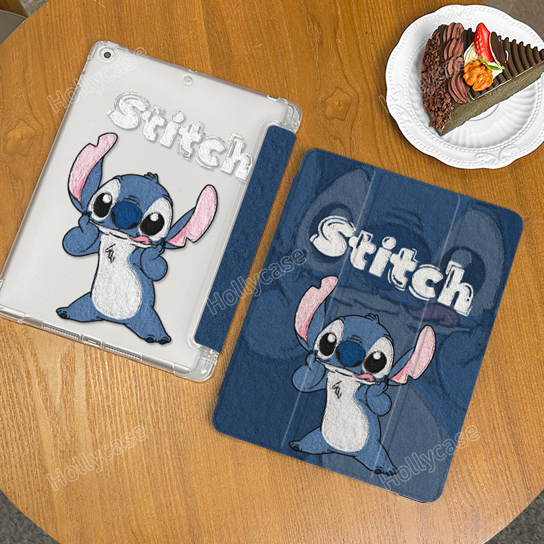 เคสไอแพด Air 4 5 10.9 Air6 Happy เชียร์ Stitch Pro11 ช่องเสียบปากกา iPad gen9 8 7 10.2 พับสามโปร่งใส gen5/6/Air1/2 9.7 TPU ถุงลมนิรภัย Gen10 iPad mini 6 7 กรณี ราคา ถูกที่สุด ดีลบีเคเค แกลเลอรีภาพที่ 8