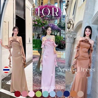 เดรสยาว ชุดราตรียาว เดรสออกงาน FIORA ผ้าเครป ซาติน สายเดี่ยว…