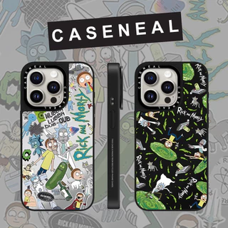 CASENEAL Graffiti การ์ตูนตลกตัวอักษรกระจกเคสโทรศัพท์สําหรับ iPhone 17 Pro Max 16 Plus 15 ProMax 14 13 12Pro 11 โทรศัพท์กันกระแทกขอบนุ่มฮาร์ดป้องกันกรณี
