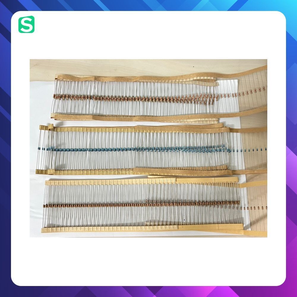 [ 100 ชิ้น ] ของแท้ 1/8W 5% COPPER FOOT RESISTANCE FOR VALUES (เสียบปลั๊ก)