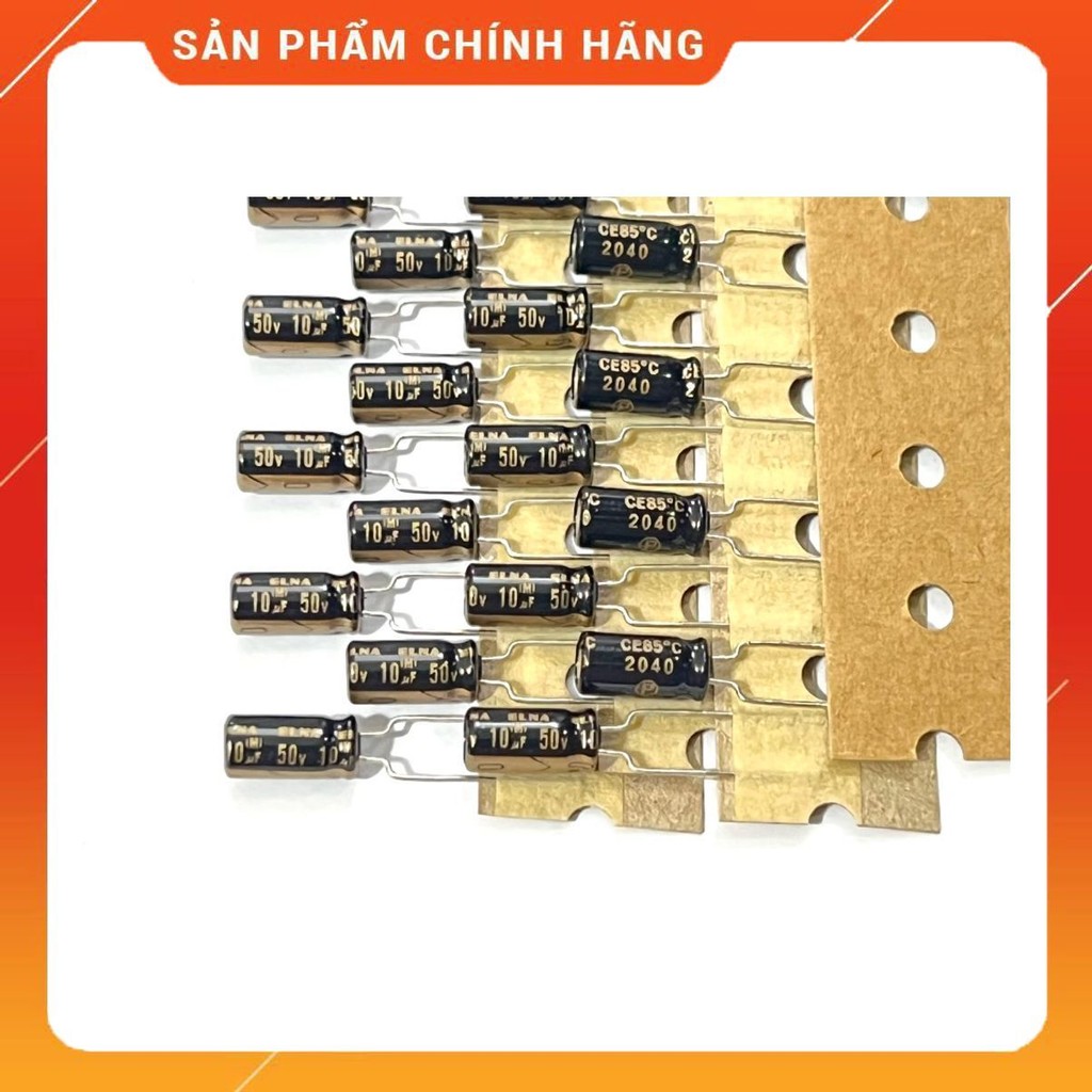 [ 10 ชิ้น ] ELNA CAPACITOR 50V 10uF, 50V10UF, 10UF50V, 10UF 50V (5x11x5mm )