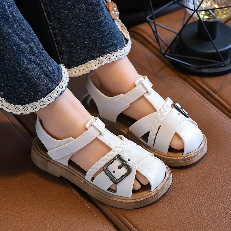 1.1 PUNCAK RUMAH168 SA098 รองเท้าแตะเด็กผู้หญิง รองเท้าแตะ SLipper รองเท้าเด็กผู้หญิง รุ่นสายถักล่าส