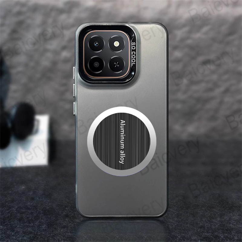 เคสโทรศัพท์สําหรับ Honor X6C X6B 4G X7C X8C X8B X6S X6 Matte Hard IMD ฝาครอบป้องกันพร้อมสติกเกอร์เหล็กแผ่น