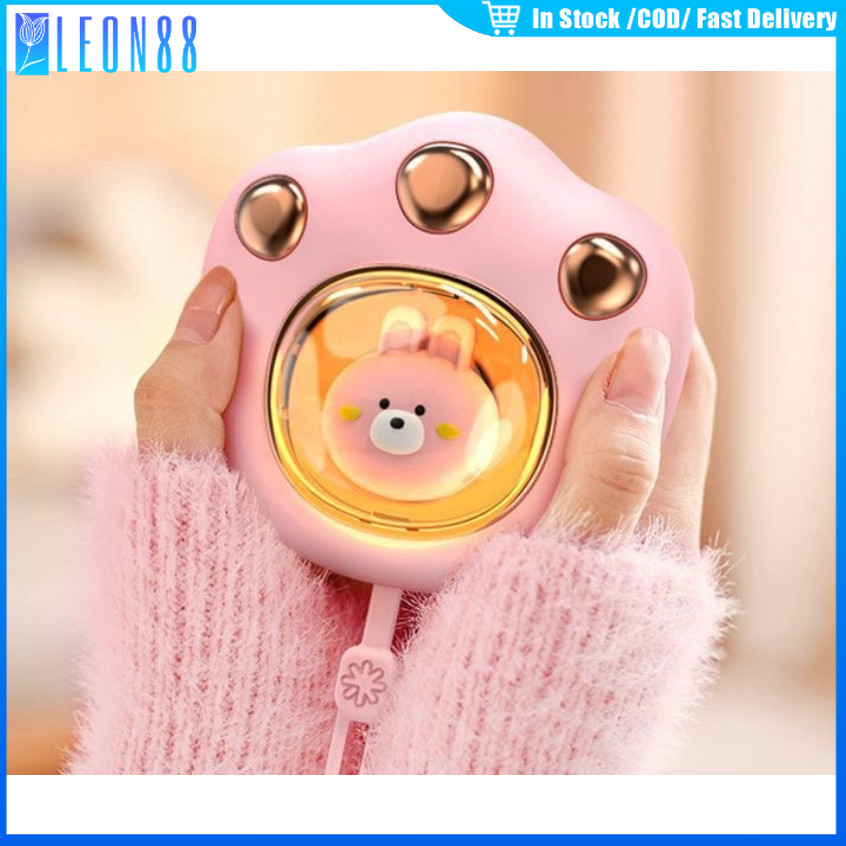 เครื่องทําความร้อนมือ แบบชาร์จ USB ถุงอุ่นมือ ที่อุ่นมือ  รูปอุ้งเท้าแมวน่ารัก แบบพกพา  บริการหลังการขายดี