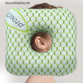 Louislifebliss ผ้าฝ้ายบรรจุเจาะหู Breathable Ergonomic พร้อมรูหูแบบพกพาสบายต่างหูใหม่