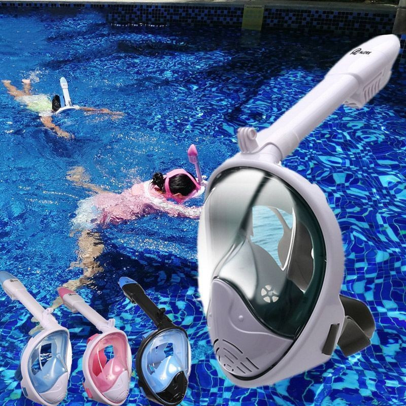 หน้ากากดําน้ํา ดําน้ําตื้น Sambo Full Dry Snorkel Full Face Water Matte Mask เด็กว่ายน้ํา