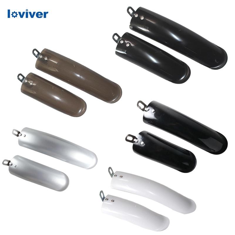[Loviver] บังโคลนจักรยาน 2 ชิ้น สำหรับด้านหน้าและหลัง สีดำ สำหรับจักรยานไฟฟ้า