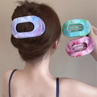 คลิปเส้นผมแบบรูปไข่ สไตล์ย้อนยุคอ่อนโยนสำหรับคนชอบแฟชั่นเกาหลี