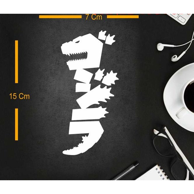 สติ๊กเกอร์ตัด GODZILLA MOTORCYCLE CAR LAPTOP STICKER วัสดุกันน้ํา