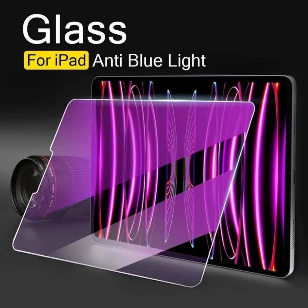 ฟิล์มกระจกนิรภัย iPad Pro11 Gen11/10 Gen7/8/9 10.2 Air7/6/5/4 ป้องกันหน้าจอ ลดแสงสีฟ้า Anti-Blue Light