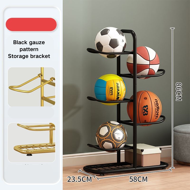 COD Basketball Storage Rack Home Ball Storage Rack Basketball Rak for Kids Organizer Rack Vertical - รูปที่ 2