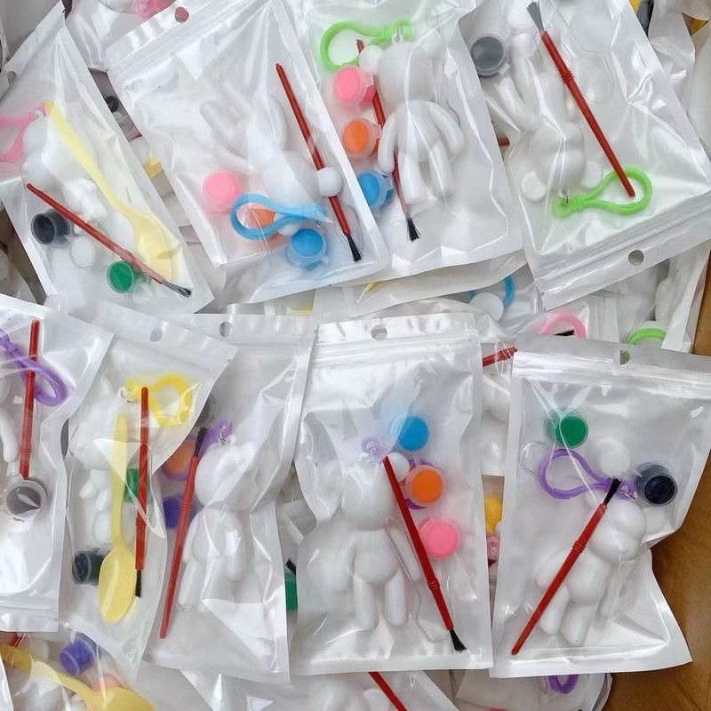 DIY พวงกุญแจหมี ชุดระบายสี ระบายสีเด็ก เซ็ตระบายสีรูปปั้นหมีสุดน่ารัก - รูปที่ 7