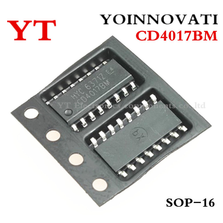 100 CD4017BM CD4017B CD4017 16-SOMIC Chips