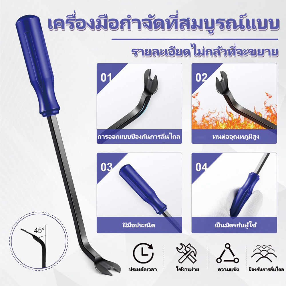 เครื่องมือถอดแผ่นพลาสติก ตัวล็อค ไขควง และชุดสำหรับปรับบำรุงรักษารถยนต์ - รูปที่ 2