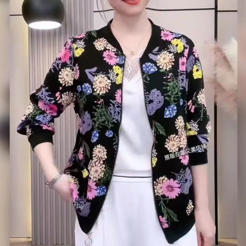 เสื้อแจ็คเก็ตผู้หญิง ฤดูร้อน แบบหลวม สไตล์ใหม่ พิมพ์ลาย สวมใส่สบาย