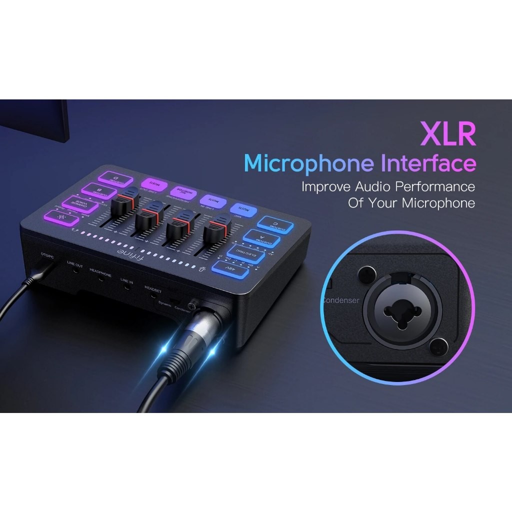 FIFINE SC3 AMPLIGAME มิกเซอร์เสียง USB MIXER WITH XLR/HEADSET INPUT รับประกัน 1 ปี - รูปที่ 5