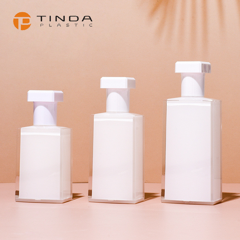 ขวดอะคริลิค High-End Simple Square Essence Bottle Toner Lotion Packing Press Bottle