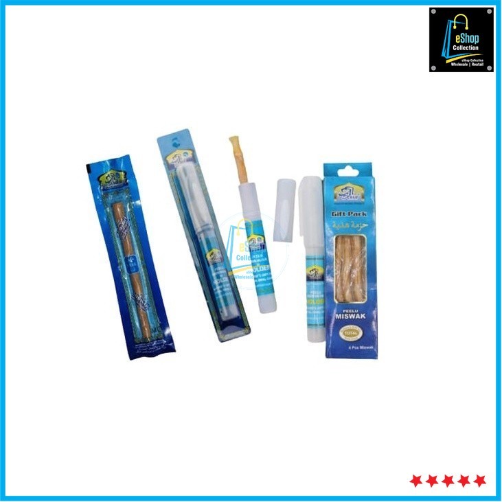 MISWAK AL KHAIRI NATURAL TOOTHBRUSH KAYO, MISWAK พร้อมตัวยึด, กล่อง MISWAK