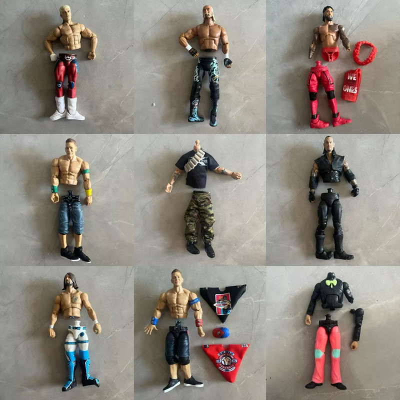 WWE Figures Damaged Body 6-7 นิ้วเคลื่อนย้ายได้ Wrestler ตุ๊กตาอุปกรณ์เสริม