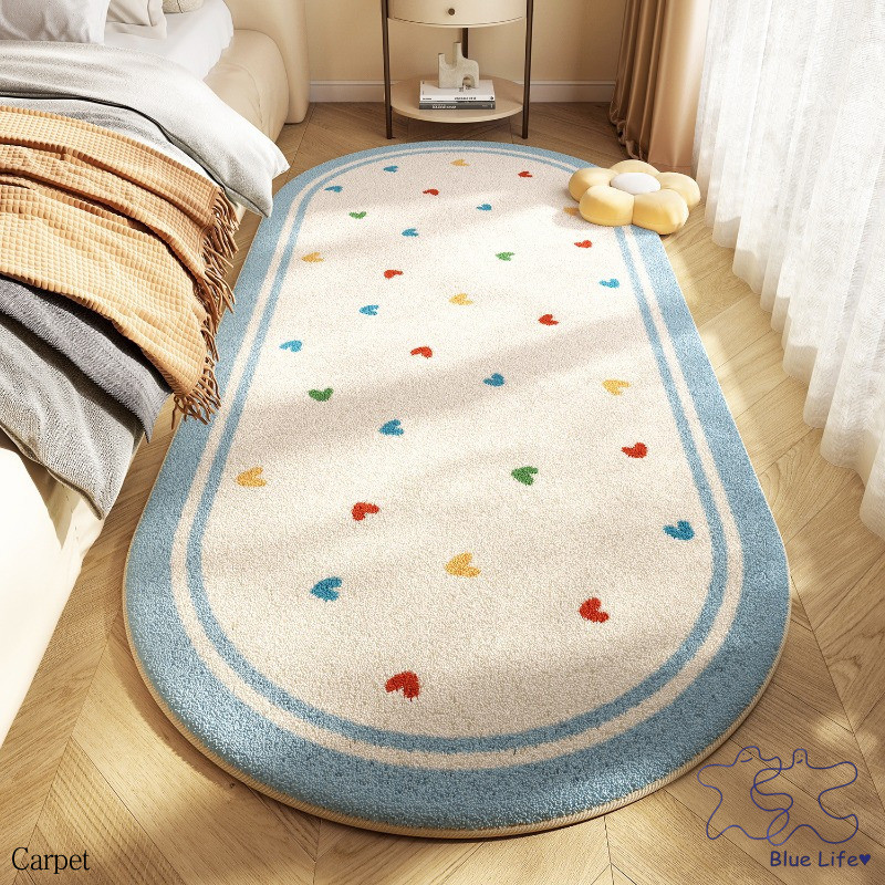 การ์ตูนสีจุดห้องนอนข้างเตียงผ้าห่มหนาแคชเมียร์ห้องนั่งเล่นพรม ห้องรับฝากของ โต๊ะเครื่องแป้งพรมปูพื้นกันลื่น