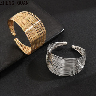 สร้อยข้อมือเปิดหลายชั้น ดีไซน์สวยงามสำหรับสวมใส่