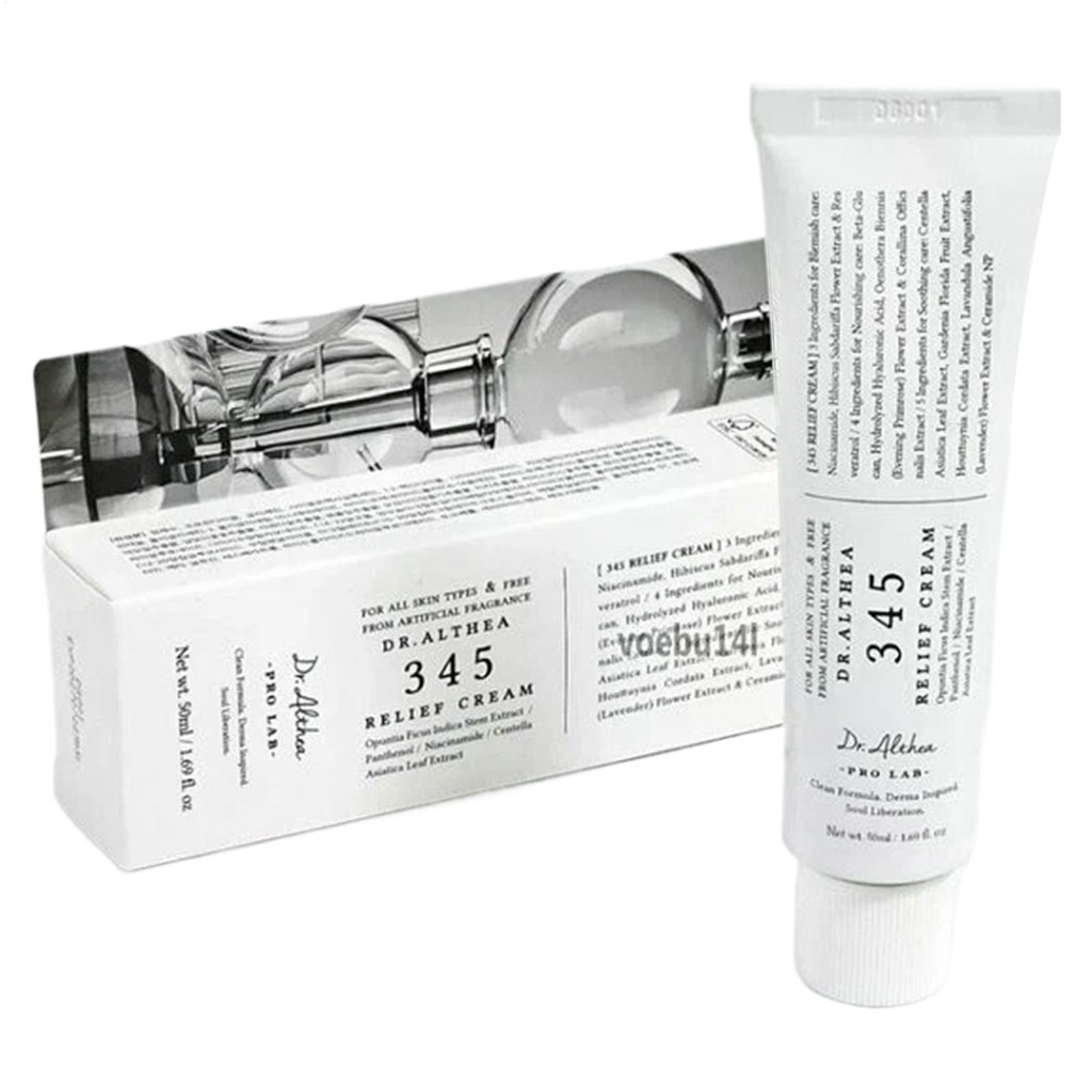 345 Relief Cream 50ml Hydrating Face Moisturizer Soothing Recovery Daily Face Moisturizer เกาหลี But