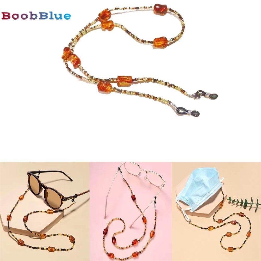 BOOBBLUE แว่นตากันแดดแว่นตา, แฟชั่น Anti-Lost Amber แว่นตา, แว่นตา Retainer Retro Anti Slip Anti Fal