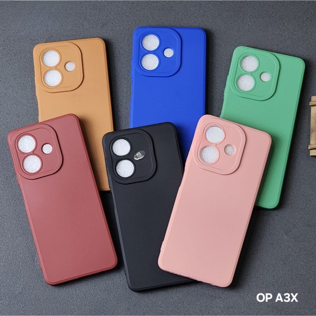 Oppo A5i Oppo A3X Oppo A3 Nfc Case Pro Camera Case Slim BlackMatte Silicone Color Case Oppo A3X Oppo