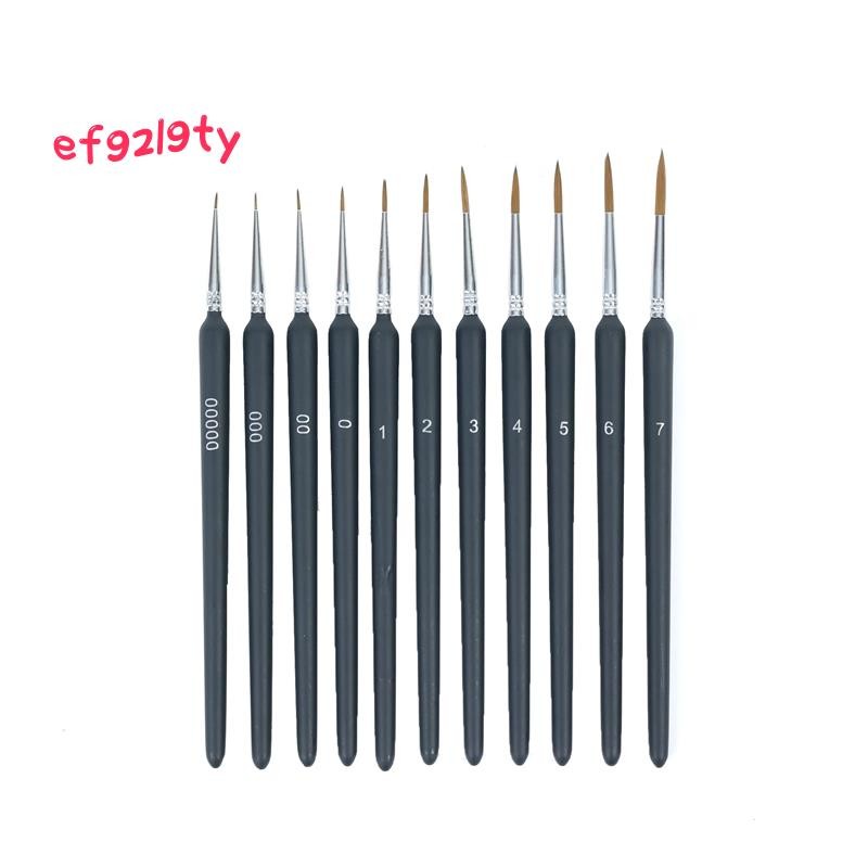 Detail Brush Set for Fine Detailing & Painting สีน้ํา ออยล์- ของจิ๋ว รุ่น 11 ชิ้น