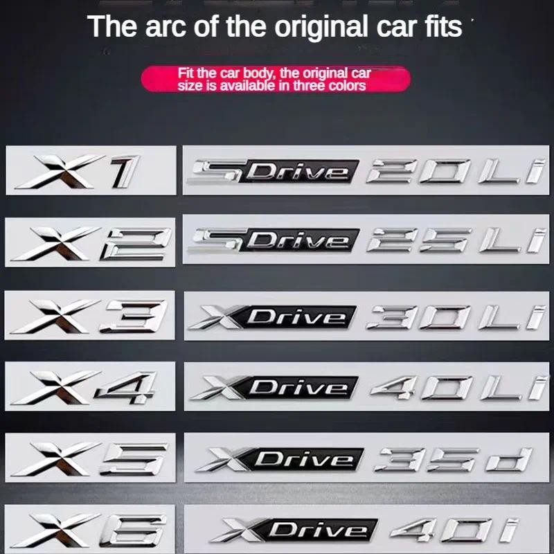 ใหม่ Chrome สีดํา Fender ตัวอักษร SDrive30Li XDrive28i XDrive30i XDrive20d สัญลักษณ์สําหรับ BMW X3 X