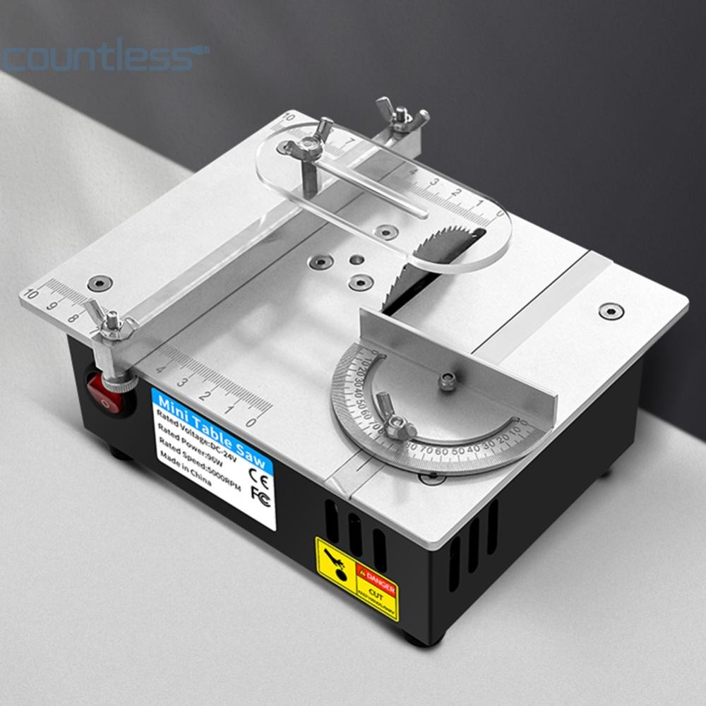 เลื่อยตั้งโต๊ะมัลติฟังก์ชั่นขนาดเล็ก 96W เลื่อยตั้งโต๊ะไฟฟ้าขนาดเล็กเครื่องตัดเครื่องกลึงแบบตั้งโต๊ะแบบพกพา 0.55in ตัดความลึกเครื่องมือตัดในครัวเรือน [ไร้เคาน์เตอร์] - รูปที่ 2