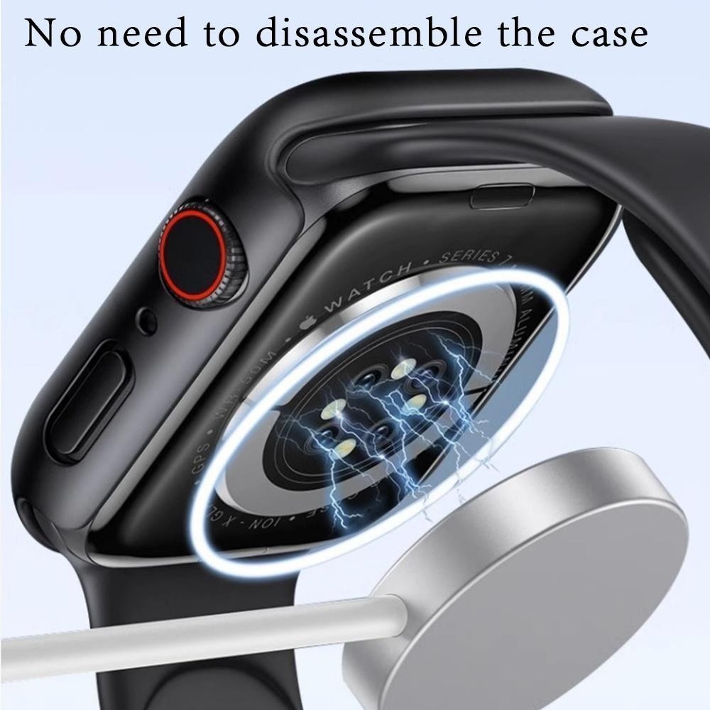 ด้วยกรณีแก้วนิรภัยป้องกันการดูฟิล์ม for IWatch Apple Watch Ultra/SE 3 2 Series 11 10 9 8 7 6 5 4 49 46 45 44 42 41 40มม - รูปที่ 4