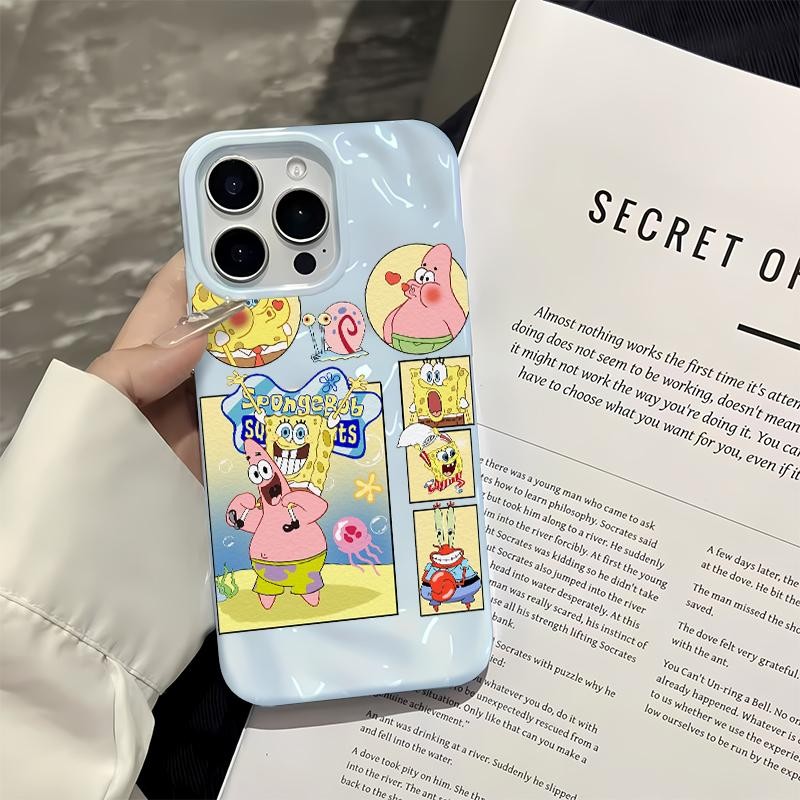 SpongeBob Glacier สําหรับ iPhone 15 13 16 11 12 14 11PRO 13PRO 14PROMAX 15PROMAX 11PROMAX 16PLUS 15P