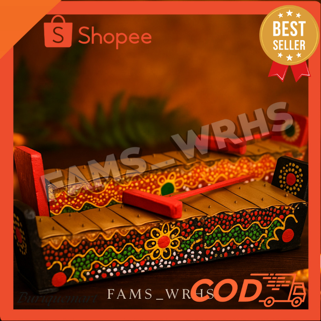 Xylophone 7/10 Blades Gamelan ของเล่นเด็กแบบดั้งเดิม