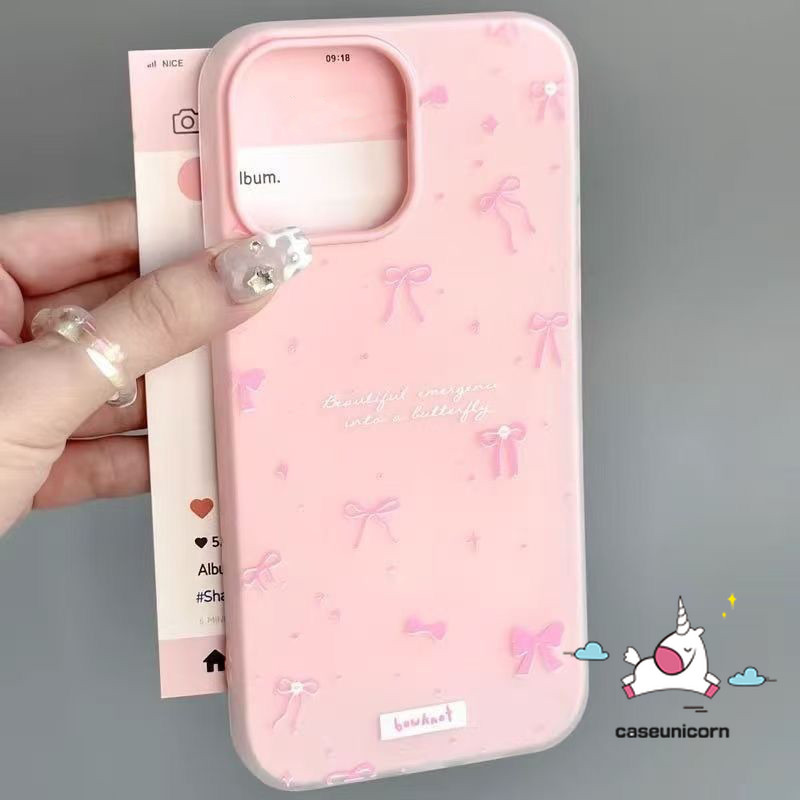 โรแมนติกStarry Sky Bowภาษาอังกฤษแท็กBowknotสําหรับIPhone 13 15 14 12 16 11 17 Pro Max XR 7Plus 15 16