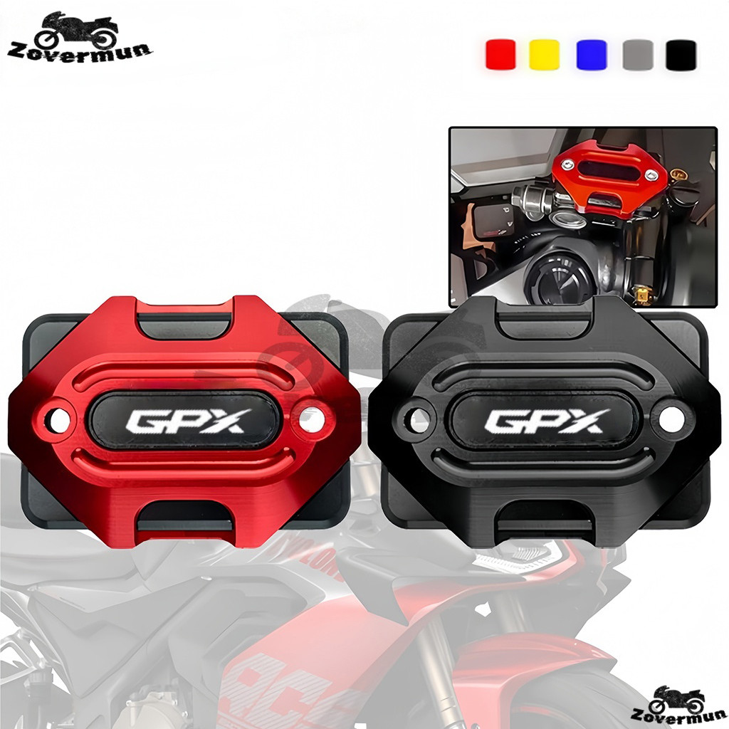 Fit สําหรับ GPX DRONE150 อุปกรณ์เสริมรถจักรยานยนต์ CNC อลูมิเนียมฝาครอบน้ํามันเบรคด้านหน้า Master ฝาครอบกระบอกปั๊มน้ํามันฝาครอบปั๊มเบรค