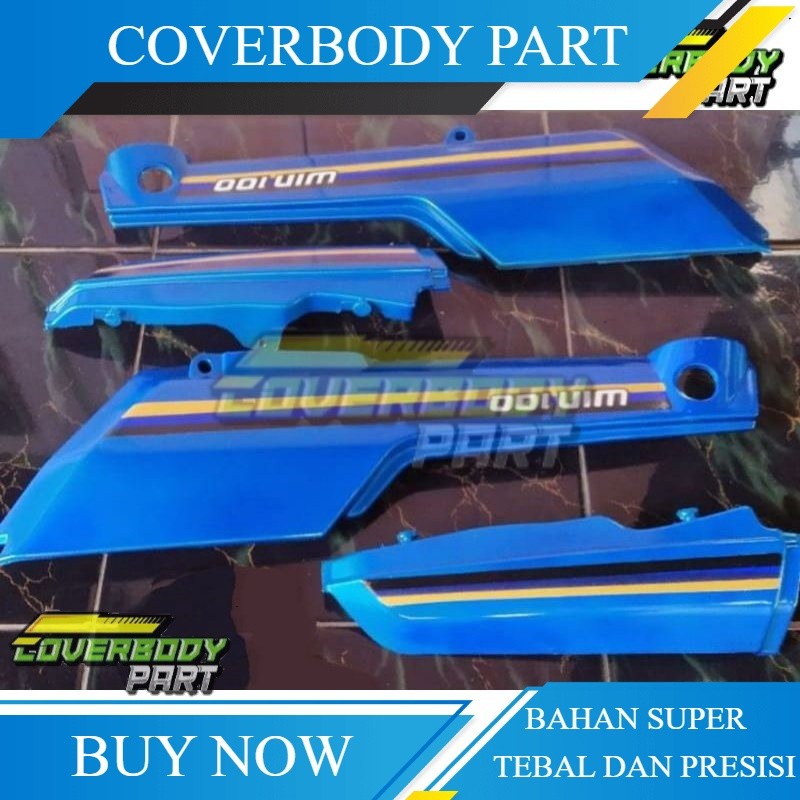 HONDA WIN100 WIN 100 BLUE BODY SET BOX PLUS STRIPING วัสดุหนา
