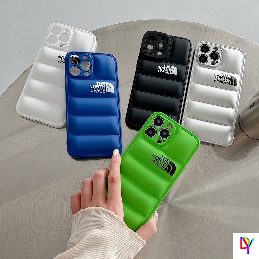 The North Face ลงเคสนิ่มสีสันสดใสสําหรับiPhone 16/15Promax 7/8plus Xs XR xsmax 11Promax 12Pro 13Promax 14plus Anti-Dropป้องกันกรณี