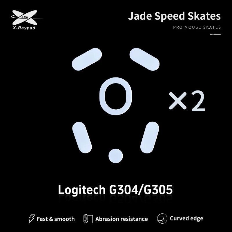 Xraypad Jade รองเท้าสเก็ตเมาส์สําหรับ Logitech G304/G305 Lightspeed Wireless Foot Sticker Feet X-ray