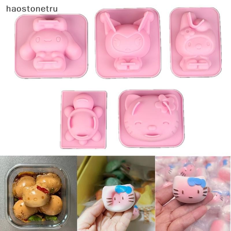 OST Sanrio การ์ตูน Hello Kitty Shape Rice Ball แม่พิมพ์ไข่แม่พิมพ์ข้าว Ball Bento ลายนูนแม่พิมพ์ DIY เครื่องมืออุปกรณ์ครัว N