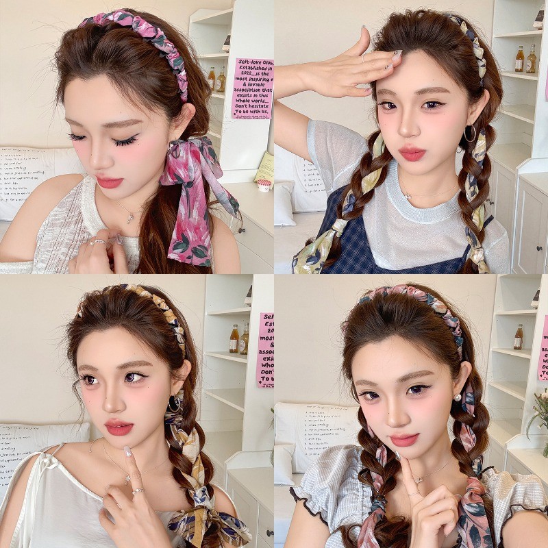 ที่คาดผมลายดอกไม้สไตล์เกาหลีสำหรับผู้หญิง ดีไซน์สวยงามและสวมใส่ง่าย - รูปที่ 5