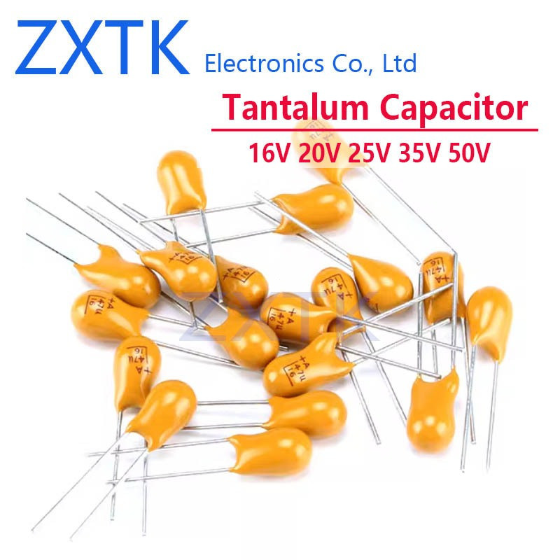 CHIP IC 5PCS ใหม่ Tantalum Capacitor 16V 20V 25V 35V 50V 0.1UF 0.22UF 0.33UF 0.47UF 100UF 220UF 1UF 