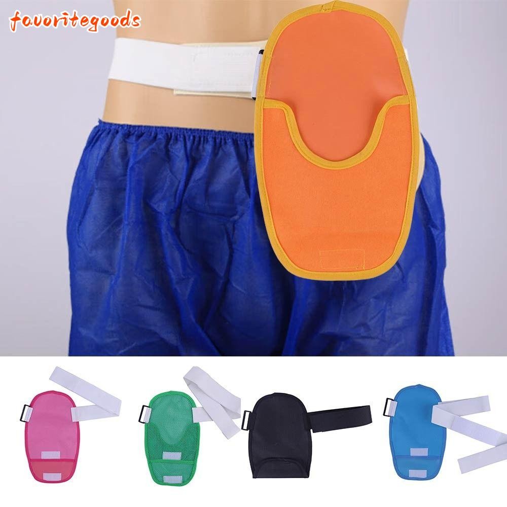 FAVORITEGOODS Ostomy เข็มขัดสนับสนุน, กันน้ําทําความสะอาดง่าย Ostomy กระเป๋า, ยืดหยุ่น Breathable กระเป๋า Ostomy